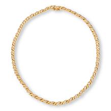 Bright Halo Lab Grown Diamonds Gold-Plated 4.12ctw Wave Necklace