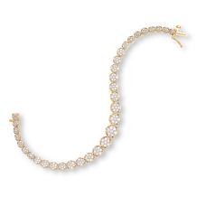 Bright Halo Lab Grown Diamonds Graduated Cluster Bracelet