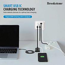 Brookstone 2-pack Surge Protectors with AC and USB Ports