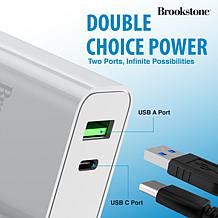 Brookstone 2-Port PD 20W Wall Charger