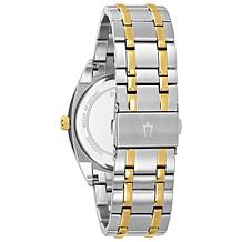Bulova "Classic" Two-Tone Stainless Steel Men's Diamond Bracelet Watch