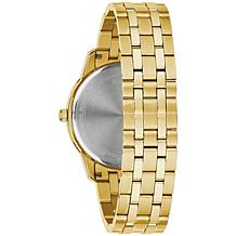 Bulova Goldtone Men's Diamond-Accented Date Feature Watch