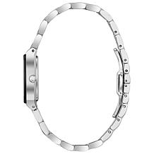 Bulova "Quadra" Stainless Steel Women's Diamond Bracelet Watch