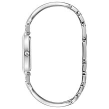 Bulova  Stainless Steel Diamond Accent Women's Half-Bangle Watch