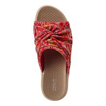 Bzees Cherish Machine Washable Stretch Fabric Knotted Sandal