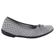 BZees Kissed Plaid Knit Ballerina Flat