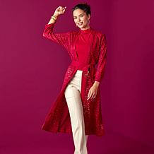 C Wonder by Christian Siriano Lace and Ponte Knit Topper