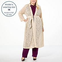 C Wonder by Christian Siriano Lace and Ponte Knit Topper