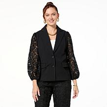 C Wonder by Christian Siriano Mixed Media Blazer