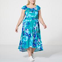 C Wonder by Christian Siriano On/Off the Shoulder Flounce Dress