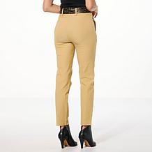 C Wonder by Christian Siriano Performance Stretch Knit Scarf Belt Pant