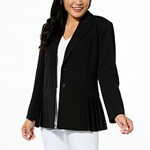 C Wonder by Christian Siriano Pleated Peplum Blazer