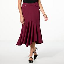 C Wonder by Christian Siriano Ponte Knit Fit and Flare Midi Skirt