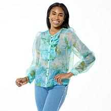 C Wonder by Christian Siriano Ruffle Organza Topper