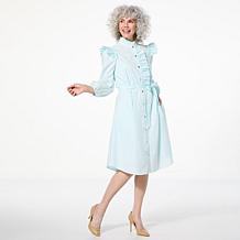 C Wonder by Christian Siriano Ruffle Shirt Dress