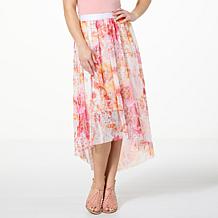 C Wonder by Christian Siriano Tulle and Satin Waist Hi-Low Skirt