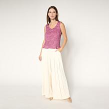 C Wonder Knit Lace V-Neck Tank