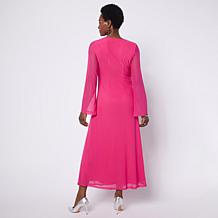 C Wonder Mesh Long-Sleeve Dress