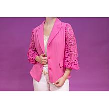 C Wonder Mixed Media Blazer