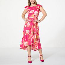 C Wonder On/Off the Shoulder Flounce Dress