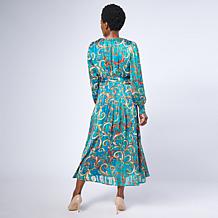 C Wonder Pintuck Chiffon Dress