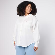 C. Wonder Poplin Embroidered Blouse