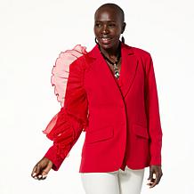 C Wonder Runway Mixed Media Blazer