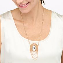 C Wonder Timeless Oval Stone Layered Necklace