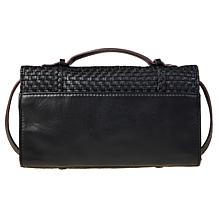 C. Wonder Woven Leather Crossbody Clutch Handbag