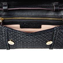 C. Wonder Woven Leather Crossbody Clutch Handbag