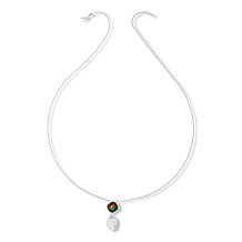 Canadian Ammolite Gems Ammolite and Keshi Pearl Pendant with Chain