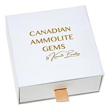 Canadian Ammolite Gems Cushion-Cut Station Adjustable Chain Bracelet