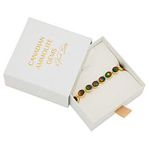 Canadian Ammolite Gems Gold-Plated Ammolite Tennis Bracelet