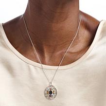 Canadian Ammolite Gems Multigemstone Pendant with Chain