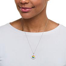 Canadian Ammolite Gems Round Ammolite Pendant with 18" Chain