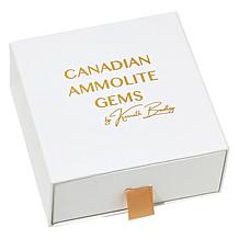 Canadian Ammolite Gems Round Ammolite Sunflower  Bolo Bracelet