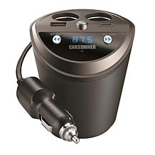 CAR AND DRIVER FM Transmitter and Charging Cup with Smart Activation