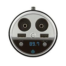 CAR AND DRIVER POWER STATION With DUAL SOCKET USB AND FM TRANSMITTER