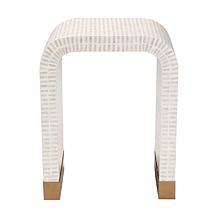 Carlyn Coastal Capiz Shell Waterfall End Table