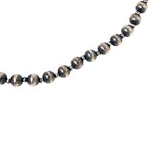 Chaco Canyon 24" "Navajo Pearl" Sterling Silver Bead Necklace