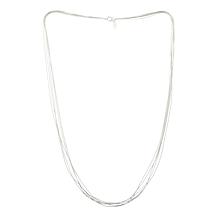 Chaco Canyon 26" Liquid Silver 5-Strand Necklace