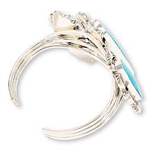 Chaco Canyon 3-Stone Kingman Turquoise Sterling Silver Cuff Bracelet
