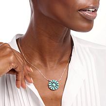 Chaco Canyon Campitos Cluster Turquoise Pendant Necklace