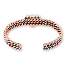 Chaco Canyon Campitos Turquoise Heart Copper & Silver Cuff Bracelet