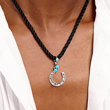 Chaco Canyon Campitos Turquoise Horseshoe Charm