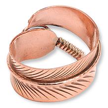 Chaco Canyon Copper Feather Wrap Ring with Sleeping Beauty Turquoise