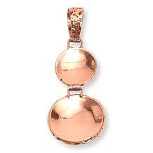 Chaco Canyon Copper Turquoise Double "Eagle" Disc Pendant