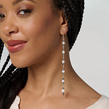 Chaco Canyon Cultured Pearl and "Navajo Pearl" Drop Earrings