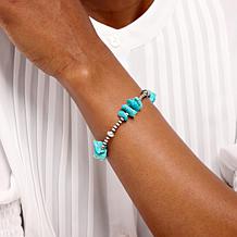 Chaco Canyon Kingman Turquoise Sterling Silver Oval-Link Bracelet