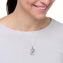 Chaco Canyon Sleeping Beauty Turquoise Ace of Spades Pendant-Necklace